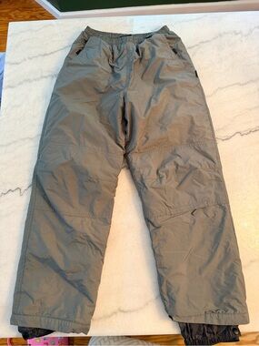 Youth White Sierra Elastic Waist Snow Pants